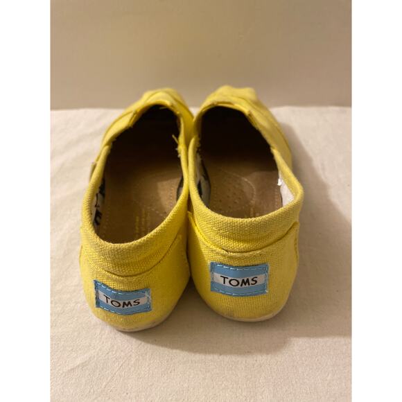 Toms Women's Size 9 Alpargata Flats Slip On‎ Yellow Shoes - Picture 4 of 8